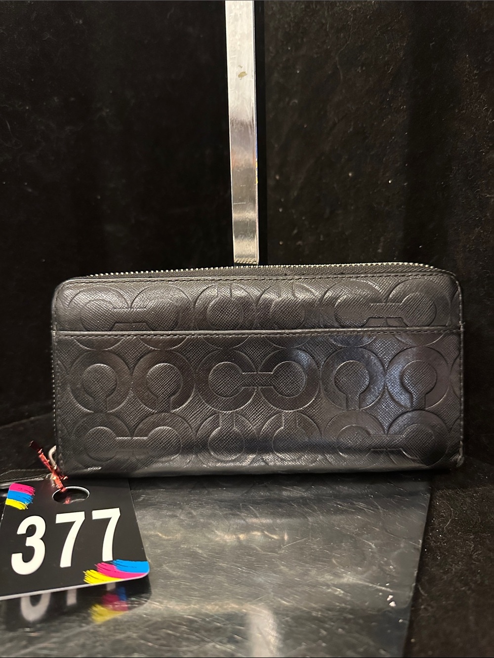 Coach #377 Signature Embossed Zip Wallet 2017